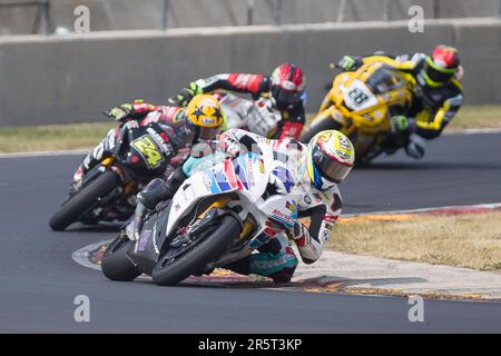 04 juin 2023: Lac Elkhart, WI - #22 Ashton Yates en action pendant la finale de la course de Superbike MotoAmerica à Road America, lac Elkhart, WI - Mike Wulf/CSM Banque D'Images