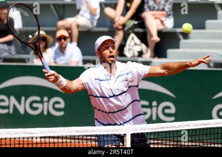 Paris, France. 05th juin 2023. Tennis : Grand Chelem/ATP Tour - French Open, doubles, mixtes, quarts de finale. Kato/Puetz (Japon/Allemagne) - Stefani/Matos (Brésil). Tim Puetz est en action. Credit: Frank Molter/dpa/Alay Live News Banque D'Images