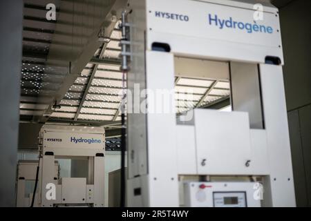 Paris, France. 05th juin 2023. La nouvelle station de production et de distribution d'hydrogène Hysetco à Paris, en France, sur 5 juin 2023. Photo par Eliot Blondt/ABACAPRESS.COM crédit: Abaca Press/Alay Live News Banque D'Images