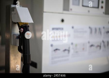Paris, France. 05th juin 2023. La nouvelle station de production et de distribution d'hydrogène Hysetco à Paris, en France, sur 5 juin 2023. Photo par Eliot Blondt/ABACAPRESS.COM crédit: Abaca Press/Alay Live News Banque D'Images