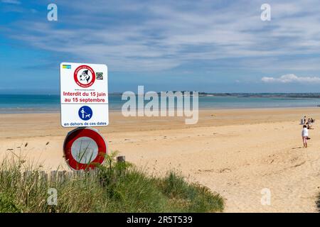 France, Côtes d'Armor, Port du Dahouet ou Port de Pléneuf val Andre, Plage de sable fin à Pleneuf Val Andre Banque D'Images