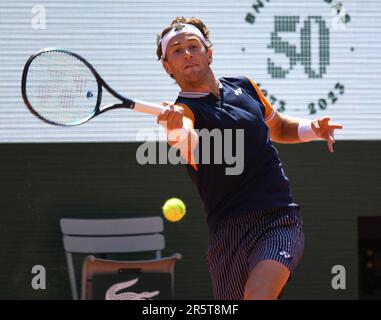 Paris, France. 05th juin 2023. Roland Garros Paris Français ouvert 2023 jour 9 05/06/2023 Casper Ruud (NOR) remporte le quatrième tour de match crédit: Roger Parker/Alay Live News Banque D'Images