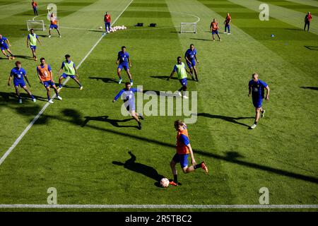 ZEIST - la sélection lors d'un stage de formation de l'équipe nationale néerlandaise au campus de KNVB sur 5 juin 2022 à Zeist, aux pays-Bas. L'équipe nationale néerlandaise prépare la demi-finale de la Ligue des Nations de l'UEFA contre la Croatie. ANP ROBIN VAN LONKHUIJSEN Banque D'Images