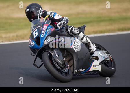 04 juin 2023: Lac d'Elkhart, WI - #6 Cameron Beaubier conduit sa BMW pendant les échauffements aux courses de Superbike de MotoAmerica à Road America à Lac d'Elkhart, WI - Mike Wulf/CSM Banque D'Images