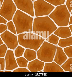 Motif peau de girafe sans couture. Vecteur exotique texture animale africaine. Illustration de Vecteur