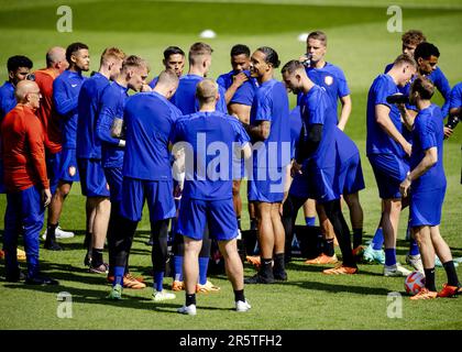 ZEIST - la sélection lors d'un stage de formation de l'équipe nationale néerlandaise au campus de KNVB sur 5 juin 2022 à Zeist, aux pays-Bas. L'équipe nationale néerlandaise prépare la demi-finale de la Ligue des Nations de l'UEFA contre la Croatie. ANP ROBIN VAN LONKHUIJSEN Banque D'Images