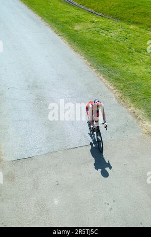 Blenheim Palace, Woodstock, Oxfordshire, Grande-Bretagne. 04/06/2023. Triathlon du Palais de Blenheim Dimanche Sprint 2023. Un événement annuel de triathlon à Blenheim Pala Banque D'Images