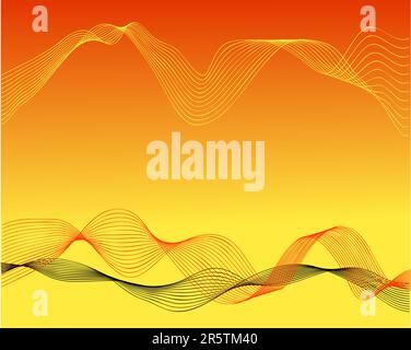 Conception vectorielle abstraite de formes d'onde Illustration de Vecteur