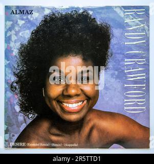 Couverture photo de la version simple de 12 pouces d'Almaz par Randy Crawford, qui a été publié en 1986 Banque D'Images