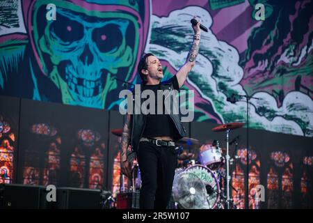 Billy Talent vit au Slam Dunk Festival, au nord de leeds, au royaume-uni, le 28th mai 2023. Banque D'Images