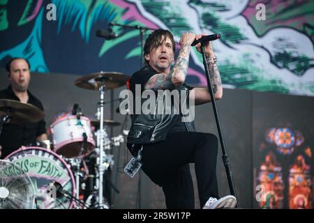 Billy Talent vit au Slam Dunk Festival, au nord de leeds, au royaume-uni, le 28th mai 2023. Banque D'Images