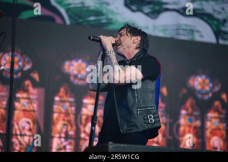 Billy Talent vit au Slam Dunk Festival, au nord de leeds, au royaume-uni, le 28th mai 2023. Banque D'Images