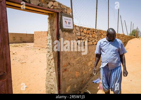 Mauritanie, région d'Adrar, Entkemkemt, école locale Banque D'Images