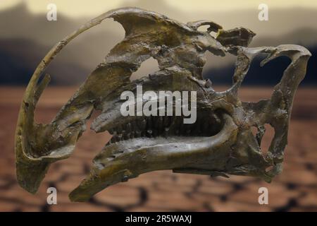 Altirhinus Kurzanovi était un dinosaure ornithopode iguanodonte, il vivait à la fin du Crétacé précoce, il y a environ 110 millions d'années Banque D'Images