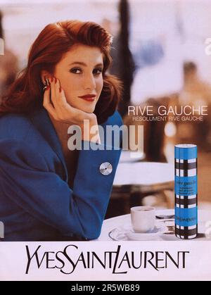 Yves Saint Laurent publicité Yves Saint Laurent Rive gauche make up publicité Yves Saint Laurent Makeup publicité Banque D'Images