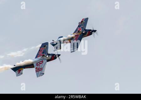 Flying Bulls au Pardubice Air Show 2023 à Pardubice, République Tchèque Banque D'Images