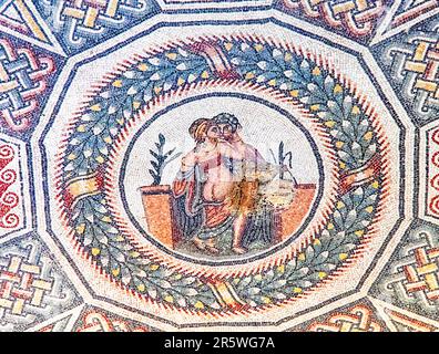 Mosaïques à la Villa Romana Del Casale Sicile Banque D'Images