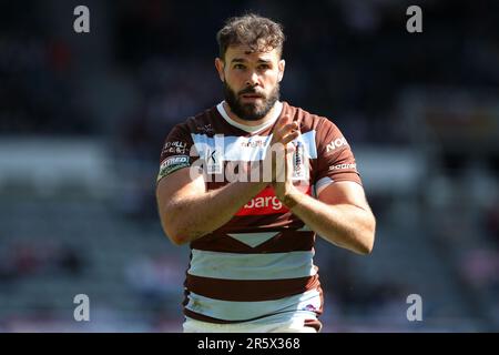 Alex Walmsley de St Helens pendant le match de Betfred Super League entre Saint Helens et Huddersfield Giants à St. James's Park, Newcastle, le dimanche 4th juin 2023. (Photo : Mark Fletcher | ACTUALITÉS MI) Credit: MI News & Sport /Alamy Live News Banque D'Images