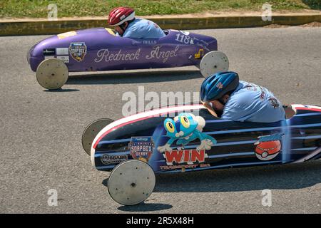 SOAP Box Derby, Federalsburg, Maryland Regionals, juin 2023. Banque D'Images