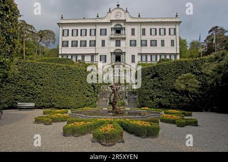 Fontaine, jardin botanique, Villa Carlotta, sur le lac de Côme, Tremezzo, Province de Côme, Lombardie, Lago di Como, Italie Banque D'Images