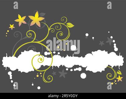 Motif fleuri abstrait sur fond sombre. Illustration de Vecteur