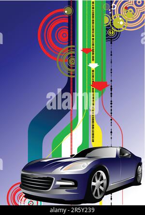 Couvrir pour brochure avec fond hi-tech Illustration de Vecteur