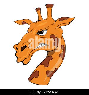 Girafe. Illustration vectorielle d'animaux d'afrique. Faune. Illustration de Vecteur