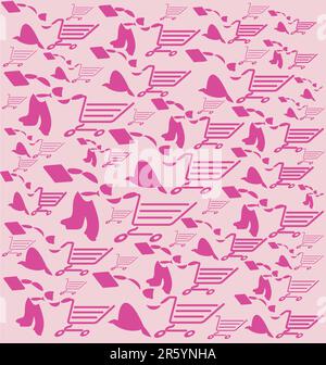 Montage de l'illustration abstraite des achats des hommes et des femmes Illustration de Vecteur