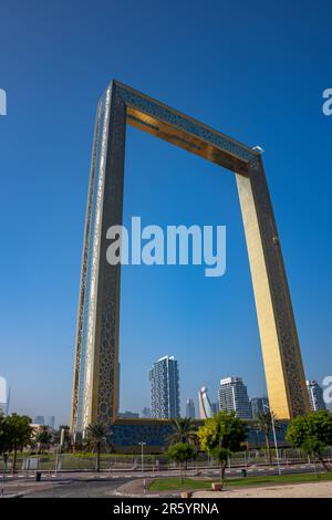 Zabeel Park, Dubaï, Émirats arabes Unis, 26th octobre 2022. Vue sur la ville de Dubaï avec Dubai Frame, tour d'observation et musée Banque D'Images