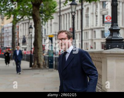 Londres, Royaume-Uni. 6th juin 2023. Tom Tugendhat le ministre de la sécurité d'État arrive au bureau du Cabinet pour la réunion hebdomadaire du Cabinet crédit : Richard Lincoln/Alay Live News Banque D'Images