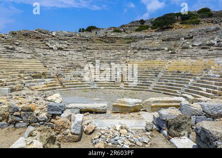 La ville en ruines de Knidos, la côte turquoise dans le sud-ouest de la Turquie, une destination de vacances populaire Banque D'Images