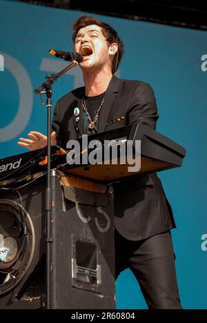 Danny O'Donoghue - The script, V2009, Hylands Park, Chelmsford, Essex, Royaume-Uni - 22 août 2009 Banque D'Images