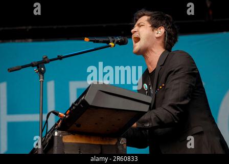 Danny O'Donoghue - The script, V2009, Hylands Park, Chelmsford, Essex, Royaume-Uni - 22 août 2009 Banque D'Images