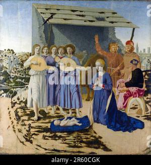 Piero della Francesca, la Nativité, peinture à l'huile sur bois, 1470-1475 Banque D'Images