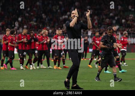 Milan, Italie. 4th juin 2023. Italie, Milan, juin 3 2023: Zlatan Ibrahimovic (AC Milan Striker) adieu à la fin du jeu de football AC Milan vs Hellas Verona, Serie A Tim 2022-2023 day38 San Siro Stadium (Credit image: © Fabrizio Andrea Bertani/Pacific Press via ZUMA Press Wire) USAGE ÉDITORIAL SEULEMENT! Non destiné À un usage commercial ! Banque D'Images