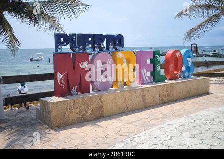 Puerto Morelos Yucatan Mexique Banque D'Images