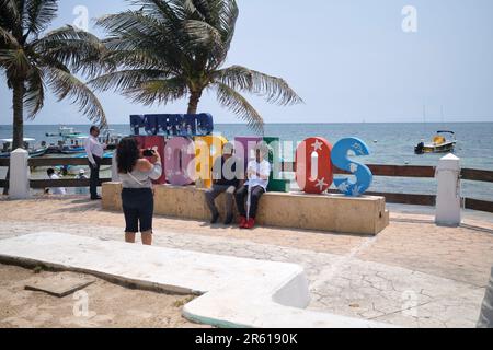 Puerto Morelos Yucatan Mexique Banque D'Images