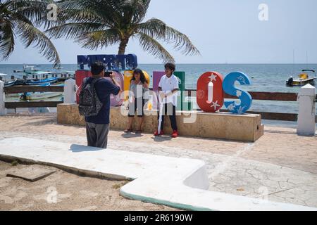 Puerto Morelos Yucatan Mexique Banque D'Images