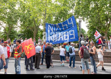 Albi, France. 06th juin 2023. Manifestation contre la réforme des retraites, à Albi, en France, sur 6 juin 2023. Photo par Arnaud Bertrand/ABACAPRESS.COM crédit: Abaca Press/Alay Live News Banque D'Images