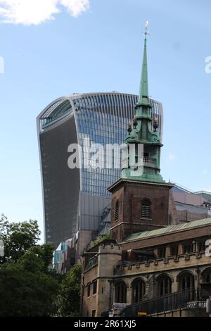 Le bâtiment Fenchurch Walkie-Talkie à London City Sky Garden Banque D'Images