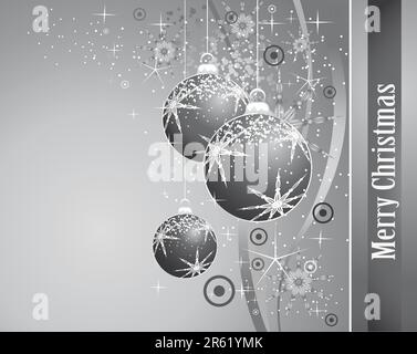 Boule de Noël arrière-plan élégant et coloré Illustration de Vecteur