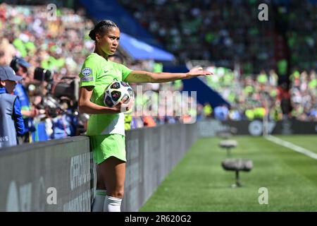 Eindhoven, pays-Bas. 03rd juin 2023. Sveinpuis Jane Jonsdottir de Wolfsburg photographié lors d'un match de football féminin entre le FC Barcelona Femeni et le VFL Wolfsburg, à la finale de la compétition de l'UEFA Women's Champions League 2022-2023, le samedi 3 juin 2023 à Eindhoven, aux pays-Bas . Credit: Sportpix / Alamy Live News Banque D'Images