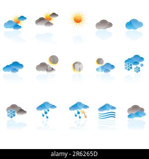 Météo Icon Set - vector illustration Illustration de Vecteur