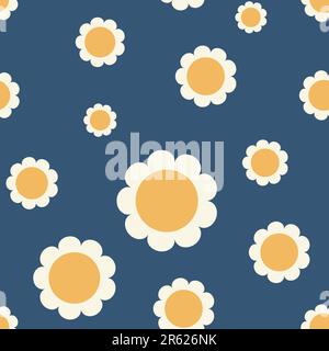 Fond camomille à motif simple sans couture. Illustration vectorielle EPS10 Illustration de Vecteur