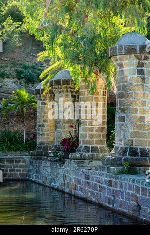 Auberge des amiraux et des piliers Restaurant, Nelson's Dockyard, English Harbour, Antigua Banque D'Images