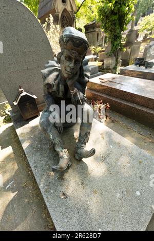 Pierre tombale de Vaslav Nijinsky, vɑːtslɑːf nɪˈ(d)ʒɪnski/; russe, danseur de ballet, chorégraphe, po Banque D'Images