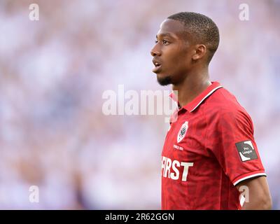 GENK - Michel Ange Balikwisha du FC Royal Antwerp lors des matchs du championnat belge de la Ligue Pro Jupiler entre KRC Genk - FC Royal Antwerp sur 4 juin 2023 à Genk, Belgique. AP | hauteur néerlandaise | GERRIT DE COLOGNE Banque D'Images