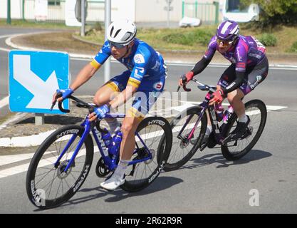 Lors de la région pays de la Loire Tour 2023, UCI Europe Tour course cycliste, étape 4, Sablé-sur-Sarthe – le Mans (177,8 km) sur 7 avril 2023 au Mans, France - photo Laurent Lairys / DPPI Banque D'Images