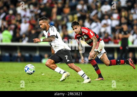 Rio, Brésil - 05 juin 2023, Alex Teixeira joueur en match entre Vasco contre Flamengo par championnat brésilien, ronde 9 au stade Maracana Banque D'Images