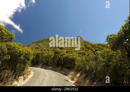 Le mont Oberon se trouve dans le parc national de Wilsons Promontory, à Victoria, en Australie. Il a 180º vues sur le parc national, si vous pouvez le faire au sommet! Banque D'Images